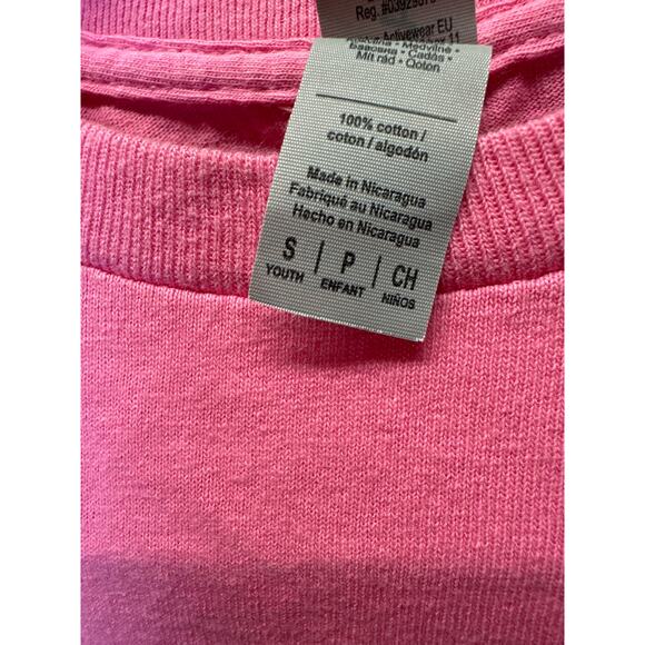 Taylor Swift Girls T-Shirt Size Small Pink Rainbow Cat Lover Graphic Tee Gildan - Picture 5 of 7